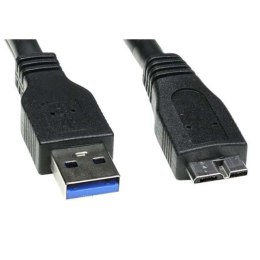 Kabel USB (3.0), USB A M- USB micro B M, 2m, czarny, Logo, blistr
