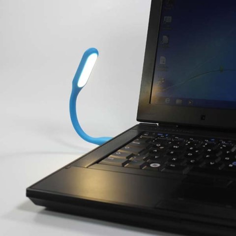 Lampka dla notebooka, gumowe, czarne, USB, LED