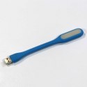 Lampka dla notebooka, gumowe, niebieskie, USB, LED