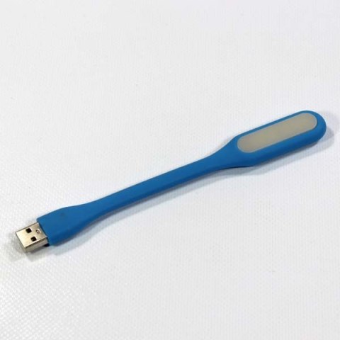 Lampka dla notebooka, gumowe, niebieskie, USB, LED