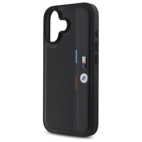 BMW BMHCP16S23PUPVK iPhone 16 6.1" czarny/black hardcase M Perforated Tricolor Detail Line