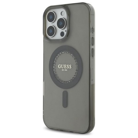 Guess GUHMP16XPFTDTEK iPhone 16 Pro Max 6.9" czarny/black hardcase IML Rhinestones MagSafe