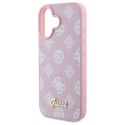 Guess GUHMP16SPGPYSP iPhone 16 6.1" różowy/pink hardcase Peony Script MagSafe