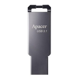 Apacer USB flash disk, USB 3.0 (3.2 Gen 1), 32GB, AH360, srebrny, AP32GAH360A-1, z oczkiem na brelok