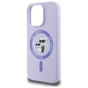 Karl Lagerfeld KLHMP16LSCMKCRHU iPhone 16 Pro 6.3" fioletowy/purple hardcase Silicone KC Heads Ring MagSafe