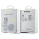 Guess słuchawki Bluetooth GUTWSJ144ESH TWS + stacja dokująca biały/white Iridescent 4G Printed Logo