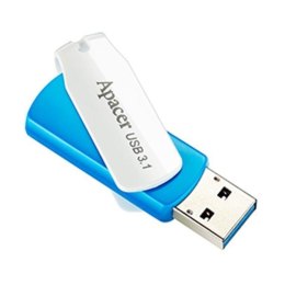 Apacer USB flash disk, USB 3.0 (3.2 Gen 1), 32GB, AH357, niebieski, AP32GAH357U-1, USB A, z obrotową osłoną