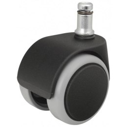 Kółka do foteli gamingowych pogumované, czarne, średnica trzpienia: 11 mm, opakowanie 5 szt