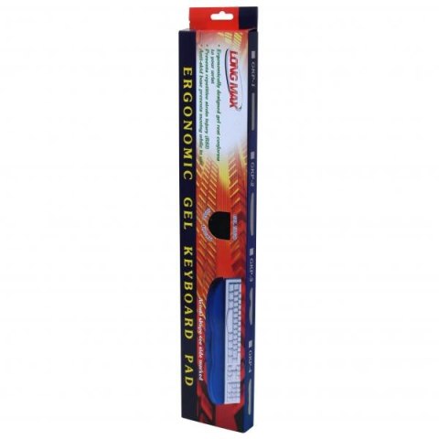 Podstawka klawiatura, ergonomiczna, czarna, żelowa