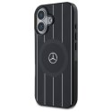 Mercedes MEHMP16S23HRSK iPhone 16 6.1" czarny/black hardcase MB Double Layer Crossed Lines MagSafe