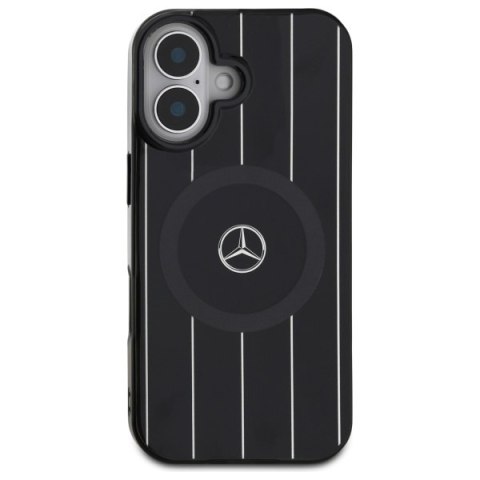Mercedes MEHMP16S23HRSK iPhone 16 6.1" czarny/black hardcase MB Double Layer Crossed Lines MagSafe