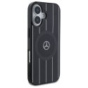 Mercedes MEHMP16S23HRSK iPhone 16 6.1" czarny/black hardcase MB Double Layer Crossed Lines MagSafe