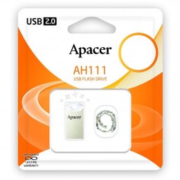 Apacer USB flash disk, USB 2.0, 32GB, AH111, srebrny, AP32GAH111CR-1, USB A