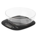 Waga kuchenna Adler z miską | MS 3179b | Podziałka 1 g | Typ wyświetlacza LCD | Czarny