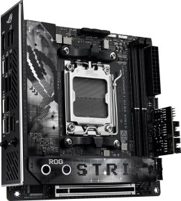 Asus | ROG STRIX X870-I GAMING WIFI | Rodzina procesorów AMD | Gniazdo procesora AM5 | DDR5 DIMM | Obsługiwane interfejsy dysków