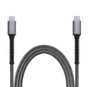 Fixed | Armor Cable USB-C/USB-C, 1,2 m, 240W | FIXDA-CC12-GR