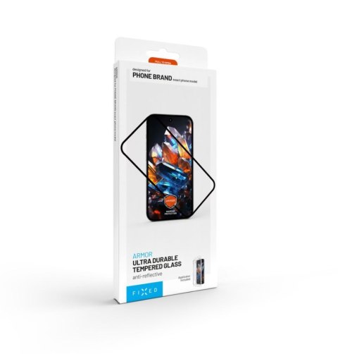 Fixed Armor | Ochraniacz ekranu | Apple | iPhone 15 Plus/iPhone16 Plus | Szkło hartowane | Czarny