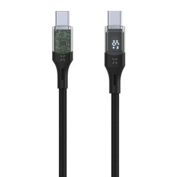 Fixed | Kabel USB-C/USB-C z wyświetlaczem, obsługa PD, 2m, USB 2.0, 100W | FIXDD-CC2-BK