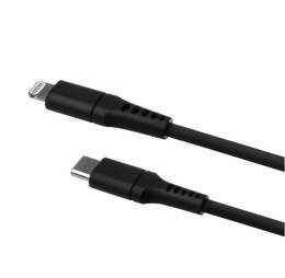 Fixed | Płynny kabel silikonowy USB-C/Lightning, 2m | FIXDLS-CL2-BK