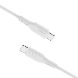 Fixed | Płynny kabel silikonowy USB-C/USB-C, 2m, 60W | FIXDLS-CC2-WH