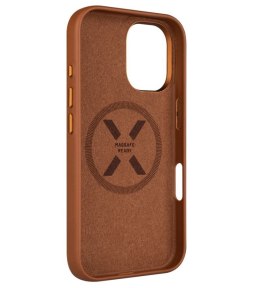 Fixed MagLeather | Back Cover | Apple | iPhone 16 | Leather | Brown