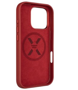 Fixed MagLeather | Back Cover | Apple | iPhone 16 Pro | Leather | Red