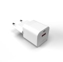 Stała mini ładowarka podróżna USB-C/USB 20W | FIXC20M-CU-WH