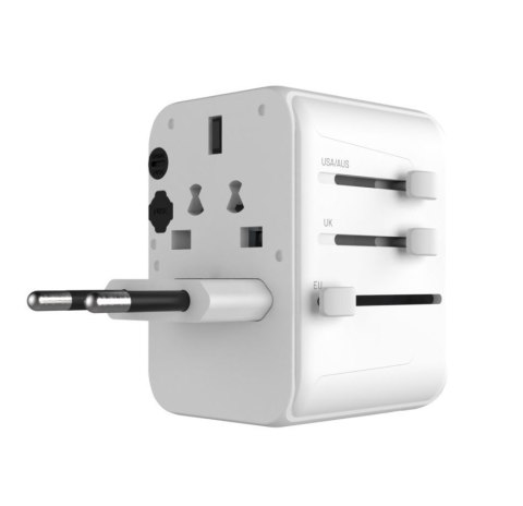 Fixed | Voyager World Adapter | FIXCT30-1C2A-WH | USB-A/USB-C | Adapter podróżny
