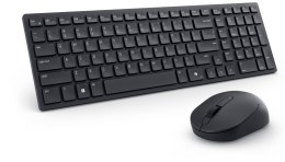 Dell | Cicha klawiatura i mysz | KM555 | Zestaw klawiatury i myszy | Bezprzewodowy | US International (QWERTY) | Czarny | 2,4 GH