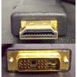 Kabel DVI (18+1) M- HDMI M, 3m, czarna, Logo, blistr