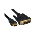 Kabel DVI (18+1) M- HDMI M, 3m, czarna, Logo