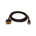 Kabel DVI (18+1) M- HDMI M, 3m, czarna, Logo