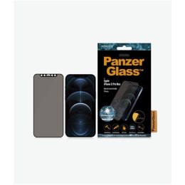 PanzerGlass | Ochraniacz ekranu - szkło - z filtrem prywatności | Apple iPhone 12 Pro Max | Szkło hartowane | Czarny | Przezrocz