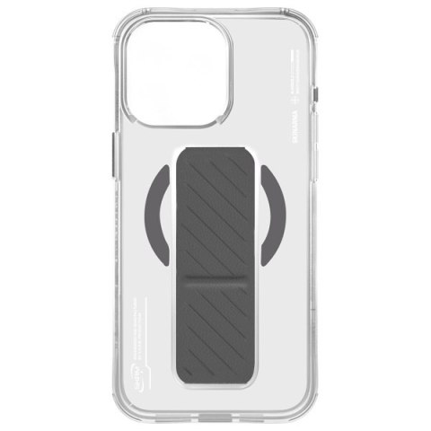 Skinarma etui Axon iPhone 16 Pro 6.3" Magnetic Charging + Grip Stand titanium
