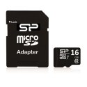 Pamięć Flash Silicon Power | 16 GB | MicroSDHC | Klasa 10 | Z adapterem SD | Gwarancja 60 dni