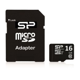 Pamięć Flash Silicon Power | 16 GB | MicroSDHC | Klasa 10 | Z adapterem SD | Gwarancja 60 dni