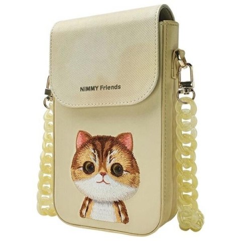 Nimmy torebka na telefon khaki Big Eyed Pet 2.0 Cat