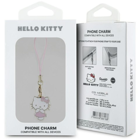 Hello Kitty zawieszka HKCPMKP Phone Strap różowy/pink Charm Kitty Cute