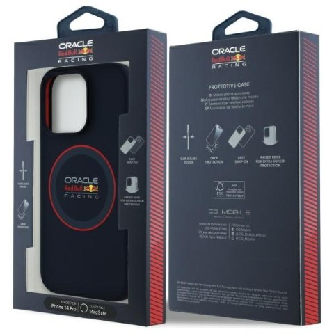 Red Bull RBHMP14L24SIILVR iPhone 14 Pro 6.1" hardcase granatowy/navy Silicone Red Ring MagSafe