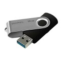 Goodram USB flash disk, USB 3.0 (3.2 Gen 1), 16GB, UTS3, czarny, UTS3-0160K0R11, USB A, z obrotową osłoną