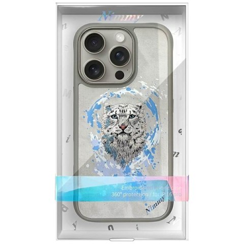 Etui Nimmy Pantera MagSafe do iPhone 16 Pro jasnoszary