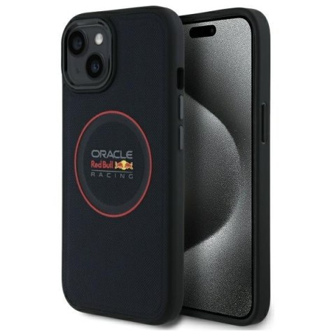 Red Bull RBHMP14S24PUILVR iPhone 14 6.1" hardcase granatowy/navy Leather Red Ring MagSafe