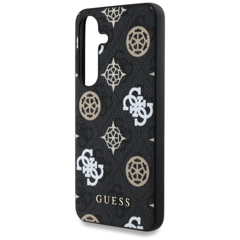 Etui Guess 4G Printed Colored Peony Pattern MagSafe do Samsung Galaxy S25 czarny