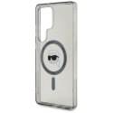Etui Karl Lagerfeld Button Karl Head Printed Logo MagSafe Samsung Galaxy S25 Ultra czarny