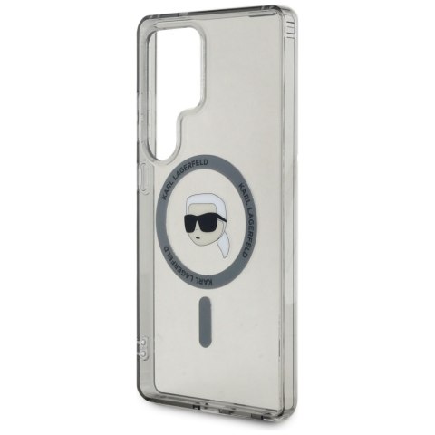Etui Karl Lagerfeld Button Karl Head Printed Logo MagSafe Samsung Galaxy S25 Ultra czarny