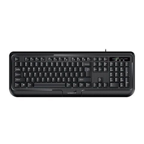 Genius KB-118 II, klawiatura CZ/SK, klasyczna, wodoodporny rodzaj przewodowa (PS/2), czarna