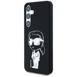 Etui Karl Lagerfeld Silicone Graffiti Ikonik Printed Logo MagSafe Samsung Galaxy S25 czarny
