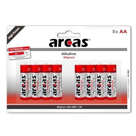 Arcas | AA/LR6 | Alkaline | 8 szt.