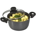 Stoneline | Cookware set of 8 | 1 sauce pan, 1 stewing pan, 1 frying pan | Die-cast aluminium | Black | Lid included