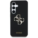 Etui Guess Silicone Big 4G Logo Bottom Script Samsung Galaxy S25 czarny